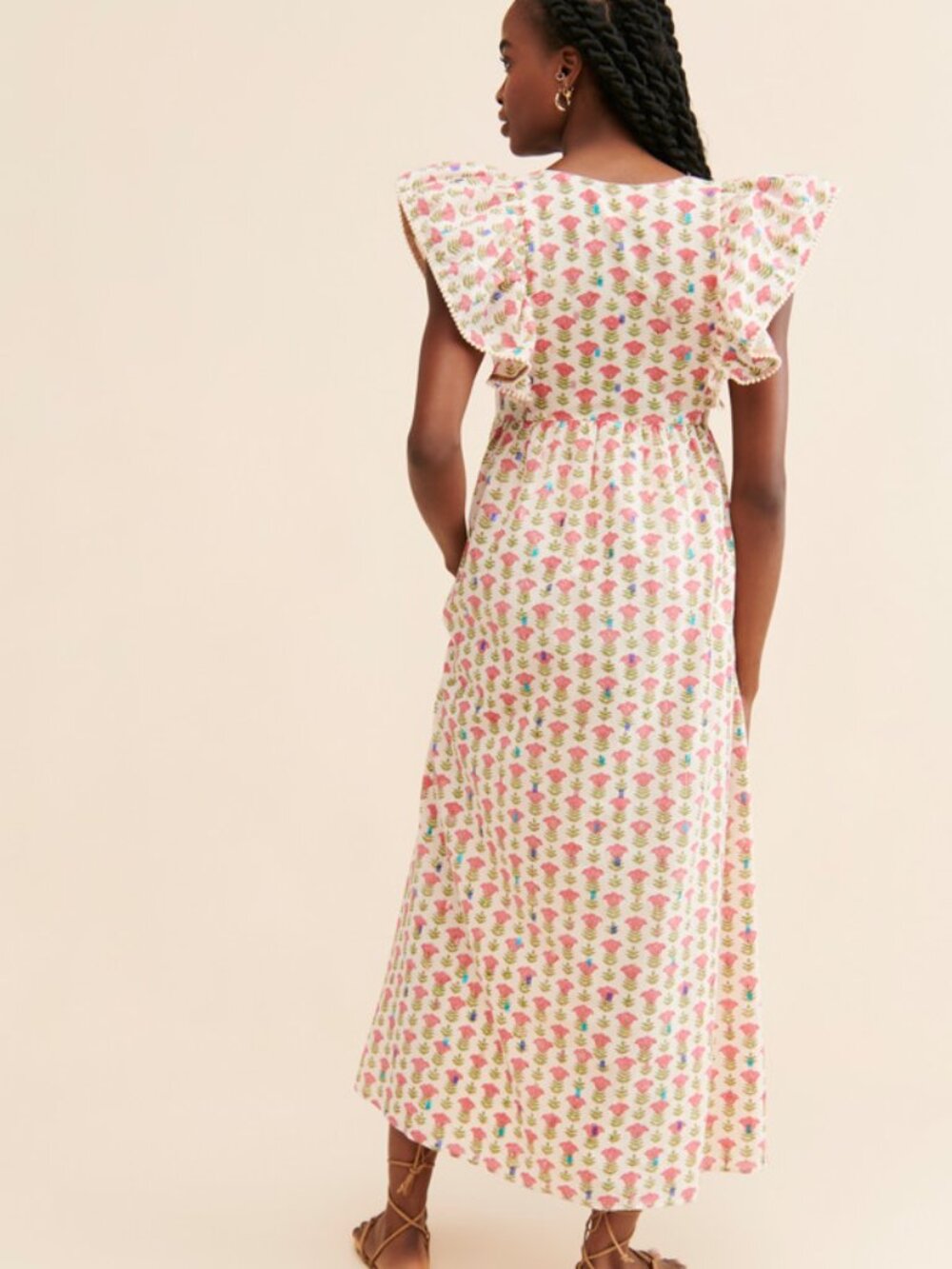 SAYLOR Multi Darya Cherry Blossom Maxi Dress Size Small 38500 - Picture 3 of 16